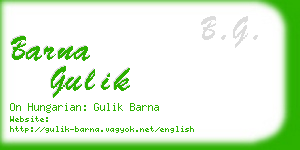 barna gulik business card